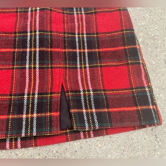 Hollister Ultra High-rise Wool Plaid Flannel mini Skirt size large - Picture 4 of 9